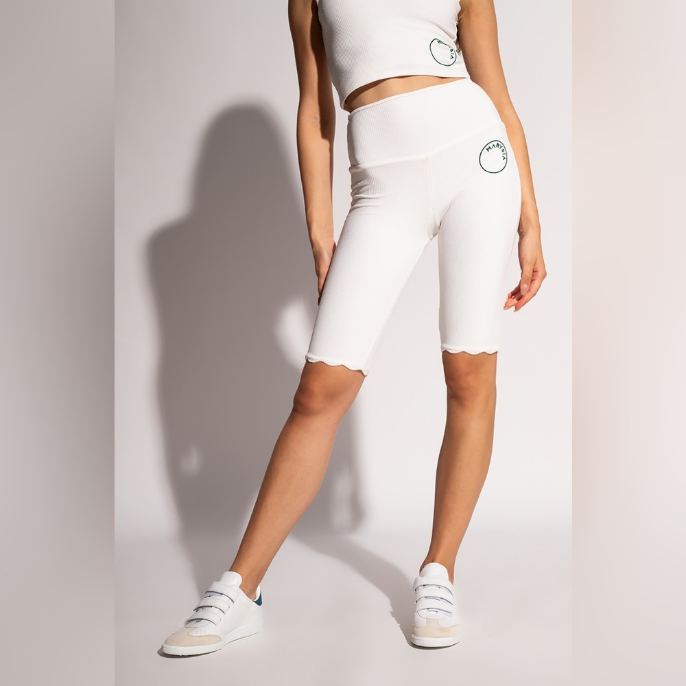 Marysia‎ Shorts-cropped leggings biker coconut scalloped XXL